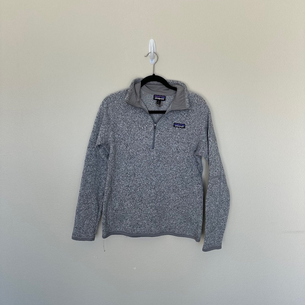 Patagonia Better Sweater 1/4 Zip Fleece Women's Medium Marled Gray
